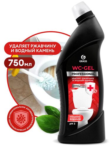 Средство для чистки сантехники WC-gel Professional 750 мл.