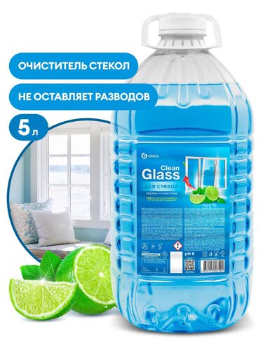 Чистящее средство для стекол и зеркал Clean Glass голубая лагуна 5л.