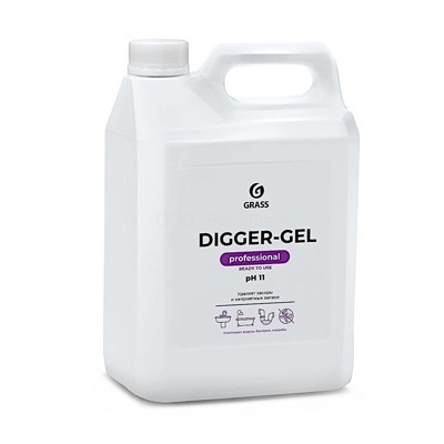 Средство щелочное для прочистки канализационных труб Digger-Gel 5л.